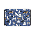 Dog Pattern Desk Mat — Blue Cute Puppy Desk Pad for Pet Lovers